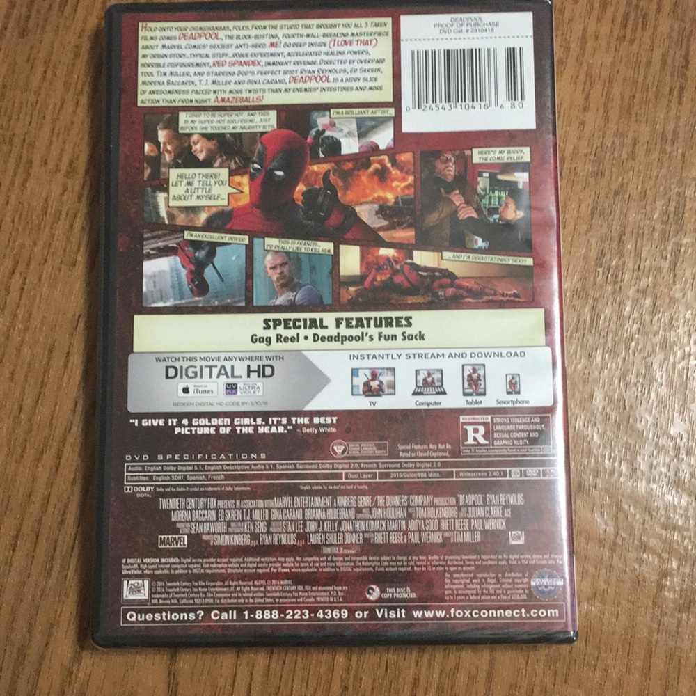 Deadpool DVD - Picture 2 of 4